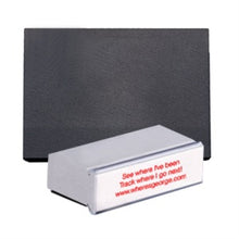 Load image into Gallery viewer, WheresGeorge.com Special, Includes Stamp With Original Three Line Message & Red or Blue Ink Pad --  Awesome Value!   🎉🎉