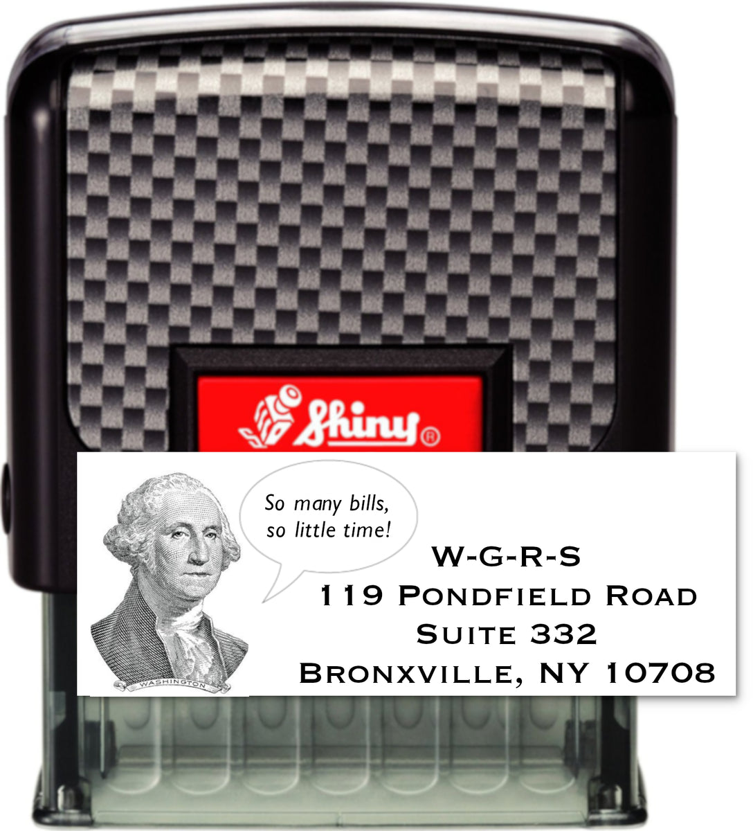 邦楽 VII DAYS REASON - stamp Where's George? Return Address Stamp // So Many Bills, So