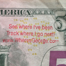 Load image into Gallery viewer, WheresGeorge.com Special, Includes Stamp With Original Three Line Message & Red or Blue Ink Pad --  Awesome Value!   🎉
