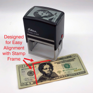 Load image into Gallery viewer, Harriet Tubman Over Jackson on $20 Bill // Self Inking Stamp - Who's in your wallet?  ヽ(´∇`)ノ