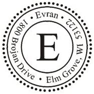 Custom Self-inking Address Stamp, Evram