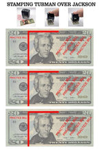 Load image into Gallery viewer, Harriet Tubman Over Jackson on $20 Bill // Self Inking Stamp