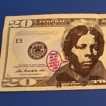 Load image into Gallery viewer, Harriet Tubman Over Jackson on $20 // Acrylic Stamp &amp; Stamp Pad