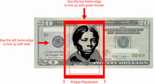Load image into Gallery viewer, Harriet Tubman Over Jackson on $20 Bill // Self Inking Stamp - Who&#39;s in your wallet?  ヽ(´∇｀)ﾉ