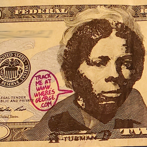 Harriet Tubman Over Jackson on $20 // Acrylic Stamp & Stamp Pad -- Who's in your wallet?