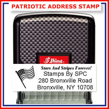 Load image into Gallery viewer, Patriotic Address Stamp, personalized // Choose your patriotic phrase!