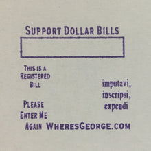 Load image into Gallery viewer, Support Dollar Bills Design // Acrylic Stamp Construction